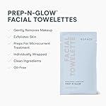 NuFACE Prep-N-Glow Facial Towelettes - 2-in-1 Exfoliating + Cleansing Makeup Remover Wipes, Hyaluronic Acid Travel Face Wipes to Hydrate & Brighten for Glowing Skin - 20 Individually Wrapped Cloths - Image 2