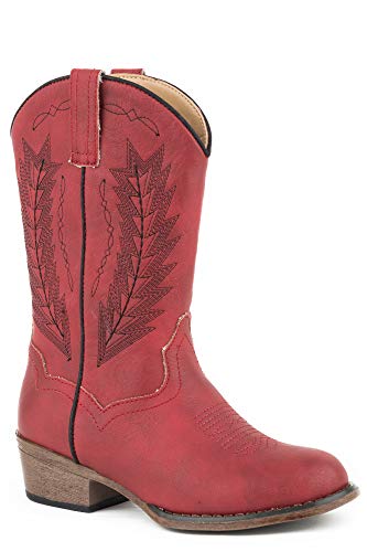 ROPER Girls Cowboy Western Boot, Grey, 3 Little Kid US