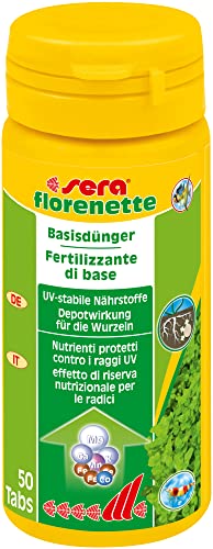 sera florenette 50 Tabletten für prächtige Wasserpflanzen im Aquarium, mit Nährstoffdepot an der Wurzel, Dünger für die Wurzeln, für Aquarienpflanzen, Small