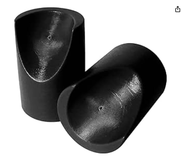 Tapones para patas de silla DOITOOL con base estabilizadora de plástico negro de 7/8" 3