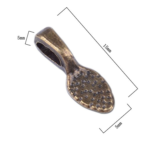 Bronagrand 200Pcs Spoon Glue On Bails For Earrings Pendants Charms Jewelry Making Crafting Mixed 4 Colors #TOP4