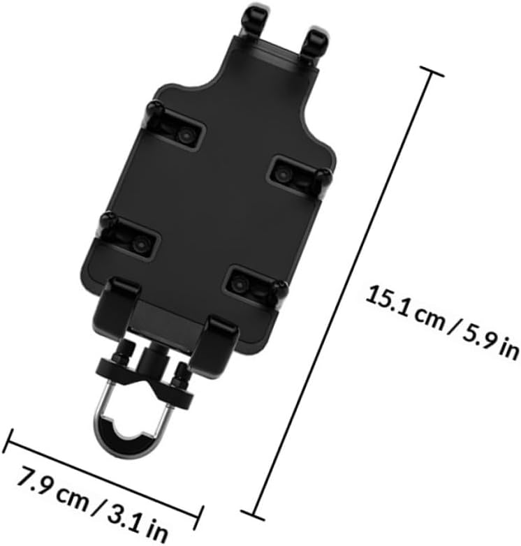 Homoyoyo Aluminum Alloy Motorbike Phone Holder Mount Clip for GPS Navigation, Handlebar Phone Support Bracket for Electric Motorcycle Riders and Off-Road Bikes