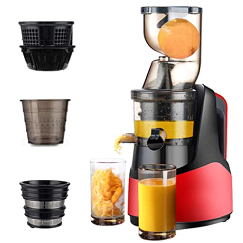 CRBUDY Máquina exprimidora, exprimidor de Frutas para el hogar automático, exprimidor rápido para Frutas y Verduras Enteras, Extractor de jugos y Verduras para el hogar y la Fiesta, dorad