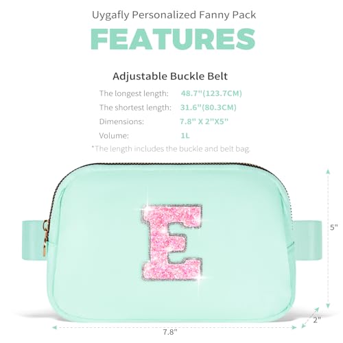 Image of Uygafly Gift for Teen Girls Kids Daughter Her - Birthday Gifts for 3 4 5 6 7 8 9 10 11 12 13 Year Old Girls,Fanny Pack Crossbody Bag Purse Belt Bag Cute Trendy Stuff | Green,E