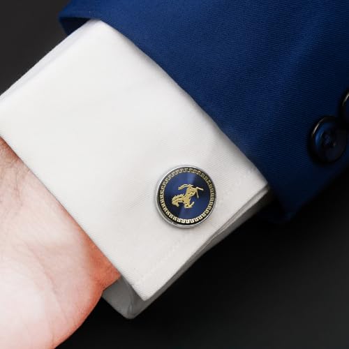 Image of To The Nines Blue Horse Cufflinks for Men