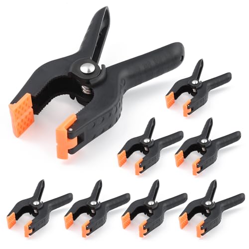 UTEBIT Photo Wall Backdrop Clips Set de 8, robustos clips para fondos de fotografía, grandes clips de resorte para lona de piscina de 4.5' / 11.4cm, clips para carpintería, para estudios de fotografía