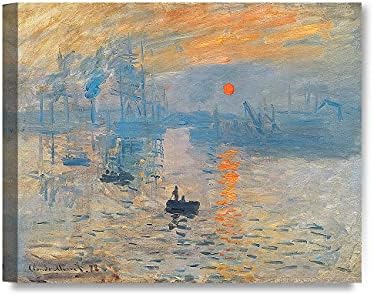 DECORARTS - Impression Sunrise, Claude Monet Art Reproduction. Giclee Canvas Prints Wall Art for Home Decor 30x24 x1.5