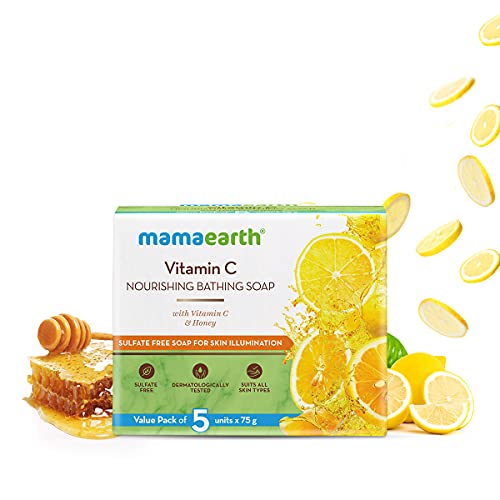 Mamaearth Vitamin C Nourishing Bathing Soap With Vitamin C and Honey for Skin Illumination 5x75g - Image 3