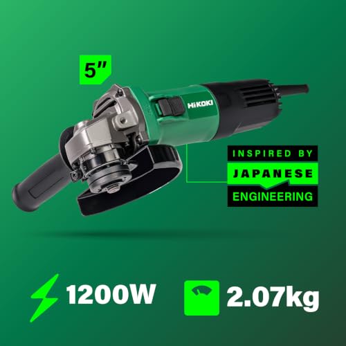 Image of HIKOKI G13MGBS9Z 125 mm Ac Angle Grinder | 1200W Powerful Motor | 11000Rpm | Compact And Light Weight