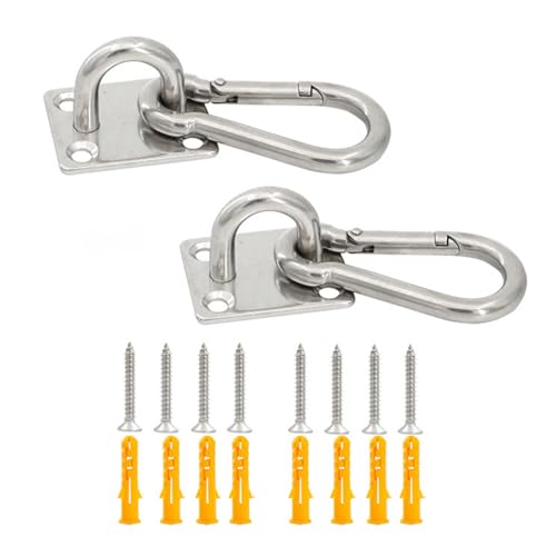 1 juego de accesorios para escalada en roca, anclajes, tornillo montado en la pared, gancho para instalación de sillas oscilantes, utilidad multiusos