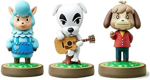 Kaizo - K.K. - Digby - Amiibo (Animal Crossing Series) for Nintendo Switch - WiiU, 3DS 3 Pack (Bulk Packaging)