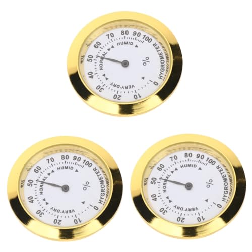 Hygromètre rond pour violon et guitare Operitacx | Lot de 3 jauges d'humidité