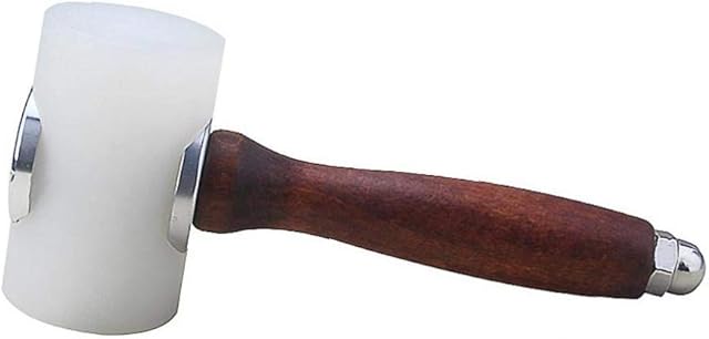 Leather Carving Hammer Diy Leathercraft Mallet Nylon T Head with Wooden Handle Cowhide Sew Tool