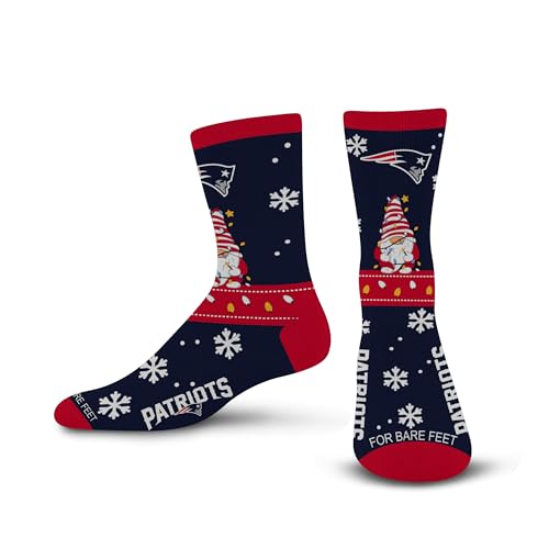 For Bare Feet NFL NEW ENGLAND PATRIOTS Holiday Sweater Gnome