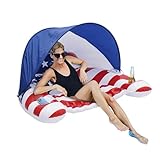 Upgraded Inflatable Pool Floats, Float Adult with Canopy, Party Fun Floaties Drink Holder, Pool Chair Swimming Lake Float Toys, Motorized Float, Hammock Water Raft
