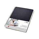 Elegante bloc espiral de color negro ideal para reuniones de trabajo o notas privadas