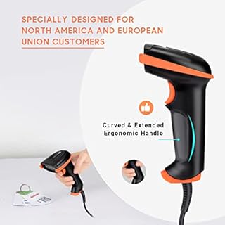 Tera 1D Laser Wired Barcode Scanner Lettore di Codici a Barre USB 2.0 Cablata Palmare Handheld Plug & Play, L5100Y