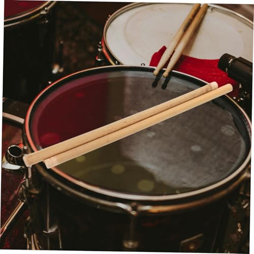 Baquetas profesionales antideslizantes Toyvian de bambú, 1 par, ideales para batería, bombo y música folclórica, para adultos y principiantes miniatura 5