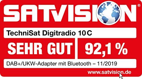 TechniSat Digitradio 10 C - DAB+ adapter do radia cyfrowego (kolorowy wyświetlacz, Bluetooth, pilot zdalnego sterowania, budzik, optymalny do modernizacji istniejących instalacji Hi-Fi) czarny/srebrny