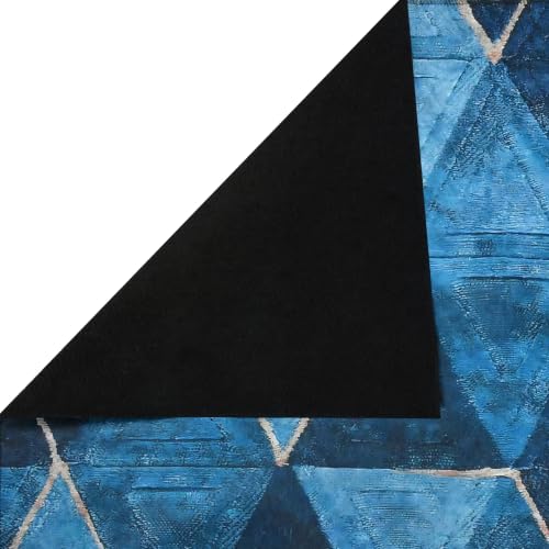 Image of Cotton Bolls Textiles Rugs for Living Room 5x7 Feet Large Size | Lightweight Foldable Carpet for Bedroom & Hall | Easy to Handle During Daily Cleaning | Travel Friendly Printed Rug | Blue