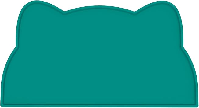 Cat Food Mat, Silicone Pet Feeding Mat for Floor Non-Slip Waterproof Dog Water Bowl Tray Cushion 17" x 10", MARRS Green
