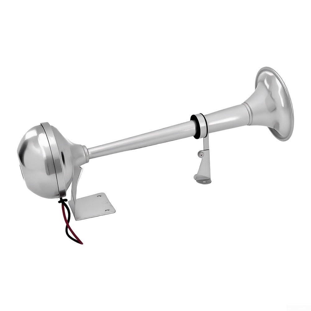 Clacson Marino 12V Acciaio Antiruggine Clacson Marino 12V Acciaio | Supporto regolabile, orientamento su/giù, montaggio per preciso, allineamento perfetto, stabilità massima