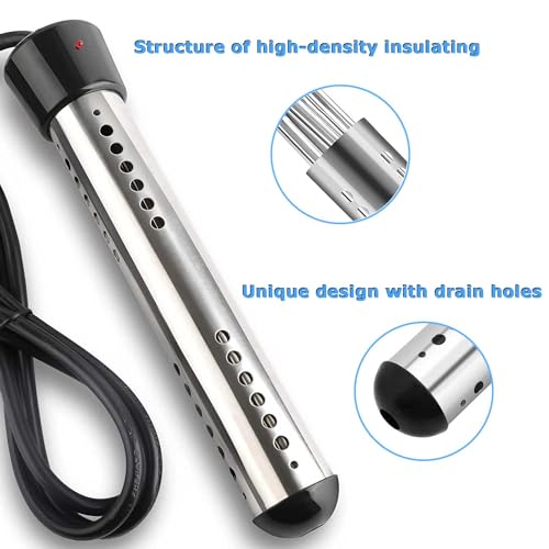 image for Aubric Immersion Water Heater, 2000W Portable Electric Instant Bucket 