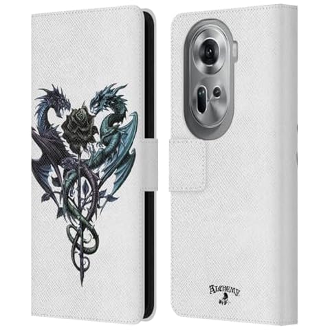 Alchemy Gothic Caduceus Rex Dragon Leather Wallet Case Cover