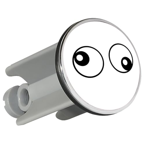 Huuraa Waschbeckenstöpsel Freaky Eyes 4cm höhenverstellbar Abflussstopfen Geschenkidee
