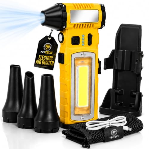 Teitech Air On Demand (AOD): Electric Air Duster/Violent Fan/Professional Portable Handheld Mini Fan Super Power Turbo Fan/Compressed Air Duster 200000 RPM 8000mAh
