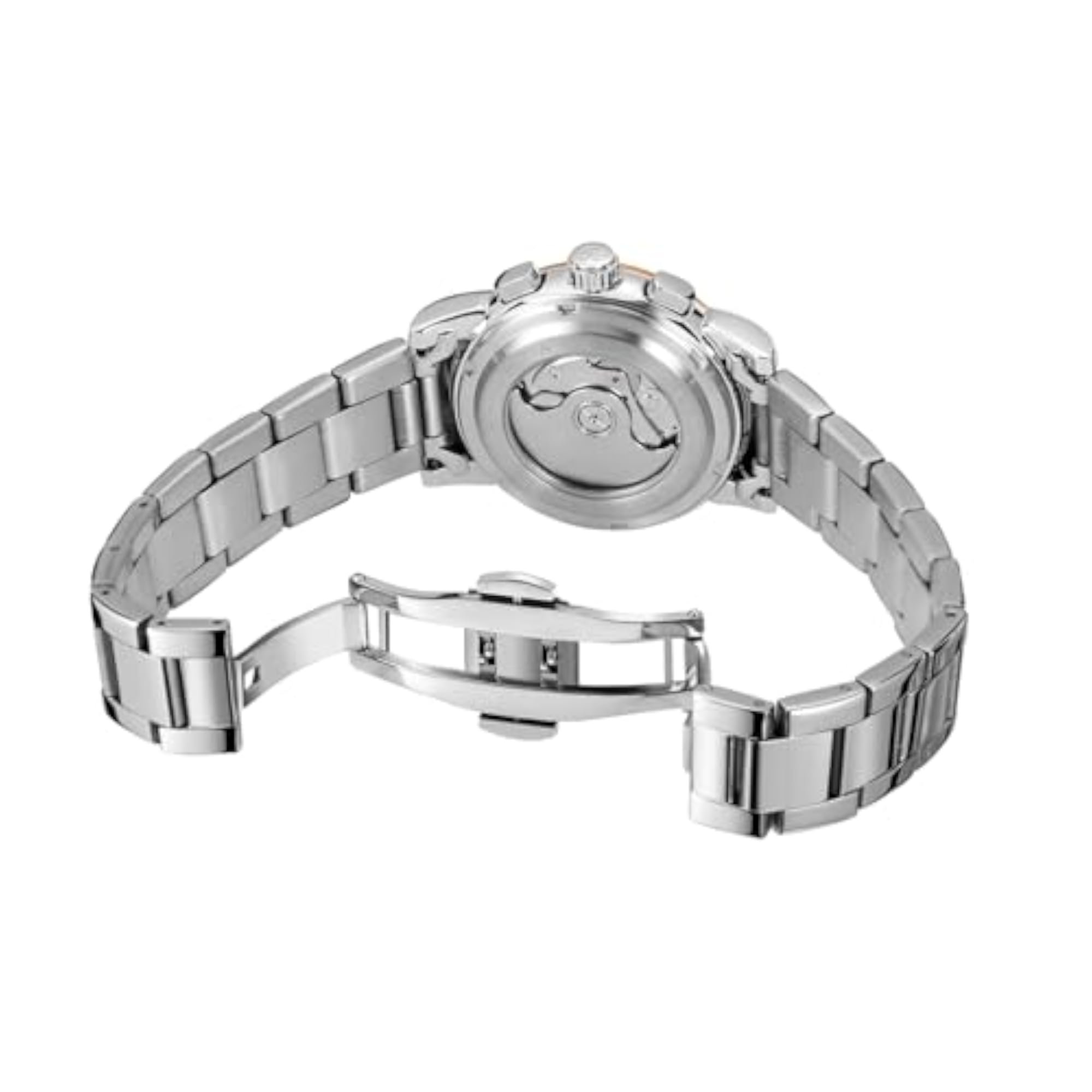 Automatic Couple Watch Set with Moon Phase & Multi-Function Dial