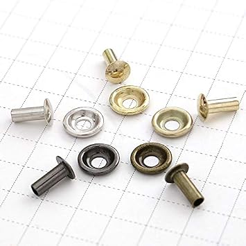 GoldStar Tool Tubular Rivets - 5/16 in., Round-Faced Tubular Fabric Rivets | Fixing Tool Kit Accessories Gunmetal, 100