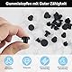 Annickee 100Stk Gummistopfen, 8 Größen Gummi Stopfen Schwarz, Wiederverwendbar Verschlussstopfen, Silikonstopfen, Weicher Flexibler Stopper für Löcher mit 4-9.5mm Innendurchmesser Flaschen Rohre