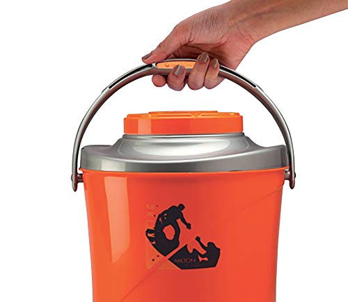 Image of Milton Kool Stallion 10 Insulated Plastic Water Jug, 1 Piece, 9.7 litres, Orange | Food Grade | Easy to Carry | BPA Free | Ideal for Travel | Picnic | Homes | Office | Shops | Clinics