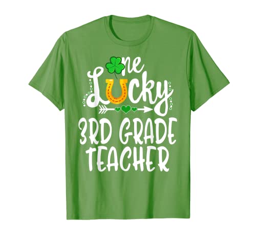 Un afortunado maestro de 3er grado St Patricks Day Matching Camiseta