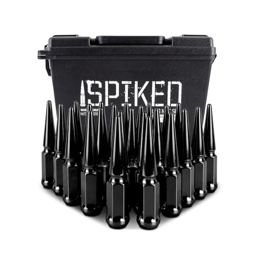 Image of Mishimoto Spiked Lug Nuts, M12x1.5, 24-PC Set, Black