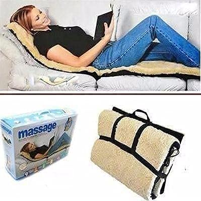 Image of Full Body Vibration Massage Mat with Heat, Foldable Massage Mattress, Soft Plush Massage Pad with Hand Controller, Multi-Zone Vibration Massage Mat for Home, Sofa, Bed and Floor