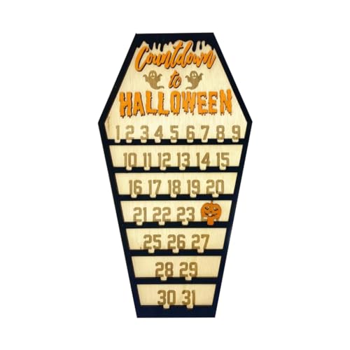 Calendrier de compte à rebours d'Halloween à faire soi-même en bois - Calendrier de l'Avent - Décoration d'intérieur - Décoration de vacances