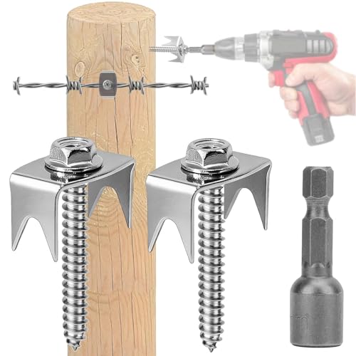 Clous de clôture anti-rouille pour fixer le grillage tissé sur poteaux en bois