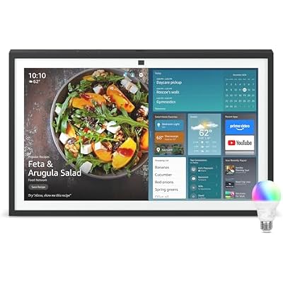 Echo Show 21 with Amazon Basics Smart Bulb