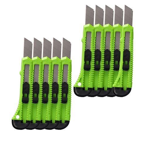 ToolSpace 10 Stück Cuttermesser Set 18 mm 10x Teppichmesser...