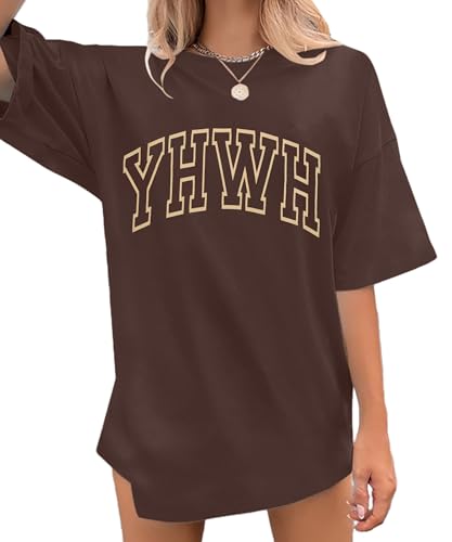 MNLYBABY YHWH Oversized Shirt Women Christian Tshirts Jesus Faith Inspirational Casual Tee Tops2