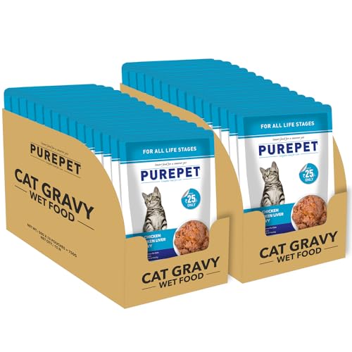 See full amazon price history chart for PUREPET Wet Cat Gravy Food Real Chicken & Liver Gravy 50 Gram Pack of 30(1.5 Kg) Pack for All Life Stages PUREPET Wet Cat Gravy Food Real Chicken & Liver Gravy 50 Gram Pack of 30(1.5 Kg) Pack for All Life Stages (B0CR6999SP) Amazon Price History, Amazon Price Tracker