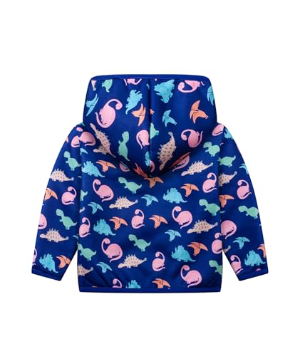 Image of V VALANCH Toddler Fleece Jacket Boys Girls Zip Up Hoodie Sweatshirt | Full Fleece Lining Throughout, Thick Warm, Cartoon, for Casual, School, Outerwear, Winter