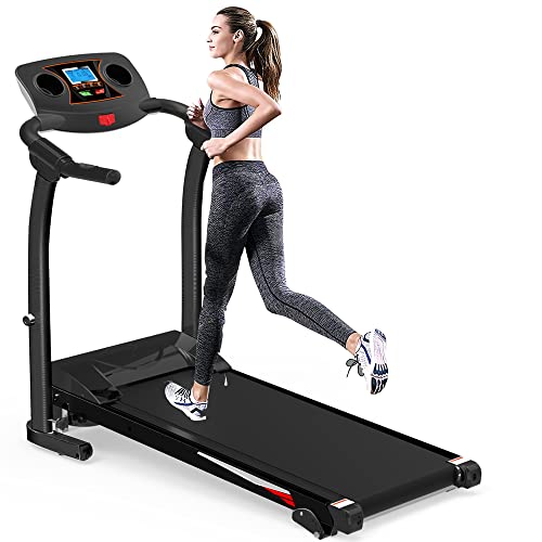 Home Foldable Treadmill, Folding Treadmill for Home Workout, Electric Walking Treadmill Machine 5" LCD Screen 250 LB Capacity MP3