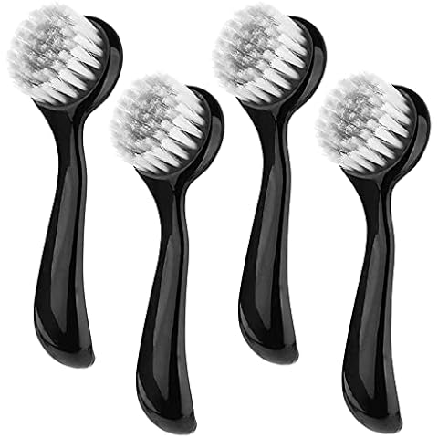 Beomeen Facial Cleansing Brush 4 PCS, Facial Exfoliating Brush Face Wash Scrub Exfoliator Brush for Makeup Skincare Removal (Black) Cover
