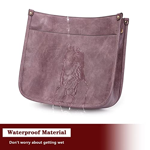 Image of HKCLUF Crossbody Bag Purse for Women 2PCS /Set Leather Hobo Handbag Wallet Set With 2Adjustable Guitar Strap Shoulder Bag | Purse