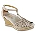 Earthies Casella Women Open Toe Leather Green Wedge Sandal