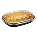 Durable Packaging 9331PT100 Aluminum Closeable Containers, 23 oz, 6.25 x 1.25 x 4.38, Black/Gold, 100/Carton