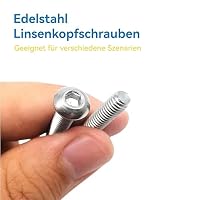 WZHUIDA 660 Stück M2 Schrauben Set, Edelstahl Linsenkopf Metrisch Innensechskant Muttern und Unterlegscheiben Sortiment, Gewindemaschinen Sechskantschrauben – Ansicht 3